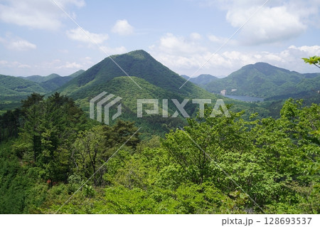 群馬県榛名高原　ヤセオネ峠から登る臥牛山（ねうしやま）から榛名富士と掃部ケ岳　2025年5月28日 128693537