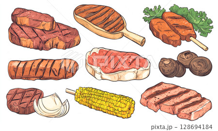 バーベキューイメージ バーベキューイメージ 128694184