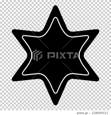 Black simple star frame icon Black simple star frame icon 128694321