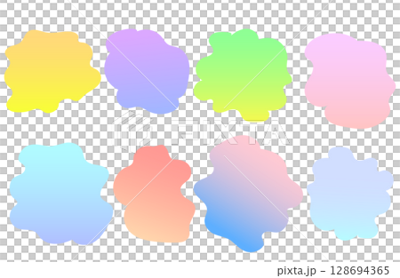 手繪柔和色彩波浪圓形背景 128694365