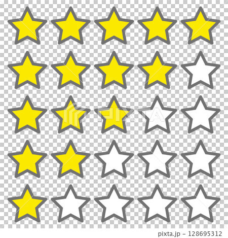 シンプルな星の格付けベクター素材_05 シンプルな星の格付けベクター素材_05 128695312