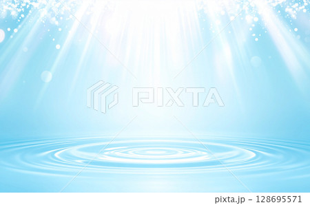 水色の水面の背景テクスチャ 水色の水面の背景テクスチャ 128695571