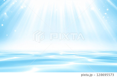 水色の水面の背景テクスチャ 水色の水面の背景テクスチャ 128695573