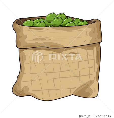 sack of beans illustration  128695645