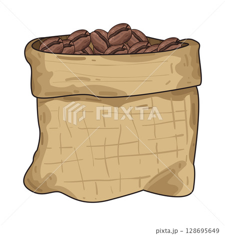 sack of beans illustration  128695649