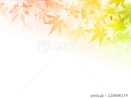 オレンジ色に染まった紅葉の背景 オレンジ色に染まった紅葉の背景 128696174