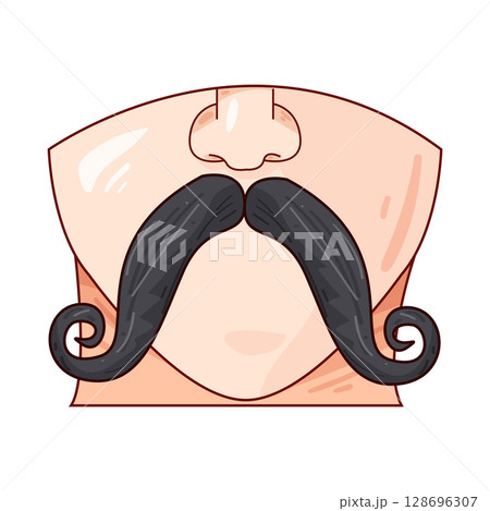 illustration of mustache 128696307