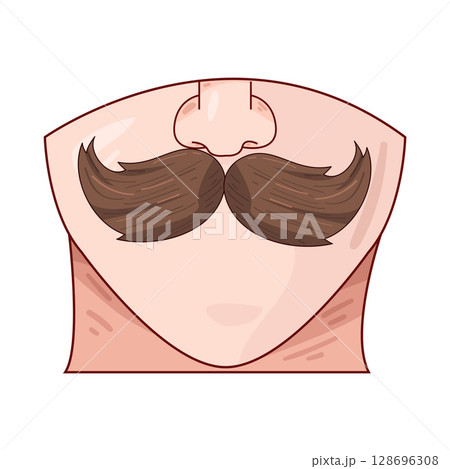 illustration of mustache 128696308