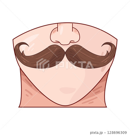 illustration of mustache 128696309