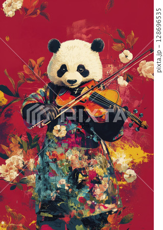 illustration music poster, Pop art style, Abstract art style, illustration music poster, Generative AI 128696535