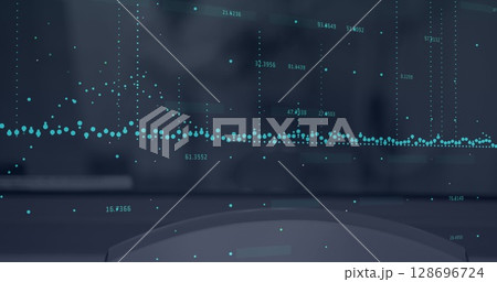 Image of data processing over blurred background Image of data processing over blurred background 128696724