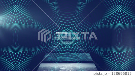 Image of data processing over shapes 128696813