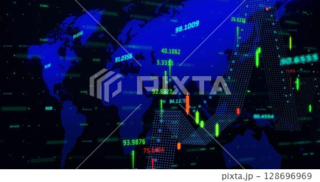 Image of text with globe and network of connections Image of text with globe and network of connections 128696969