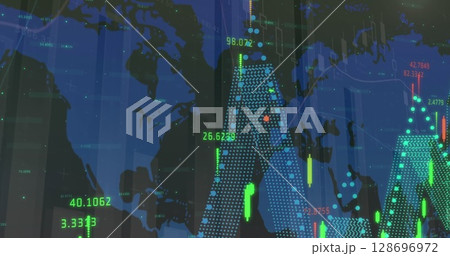Image of text with globe and network of connections Image of text with globe and network of connections 128696972
