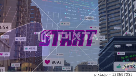 Image of text with globe and network of connections Image of text with globe and network of connections 128697053