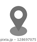 シンプルな地図アイコンのベクター素材_03 128697075