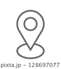 シンプルな地図アイコンのベクター素材_04 128697077
