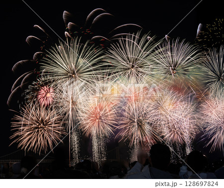 花火 キラキラ輝くもの 線香花火 128697824