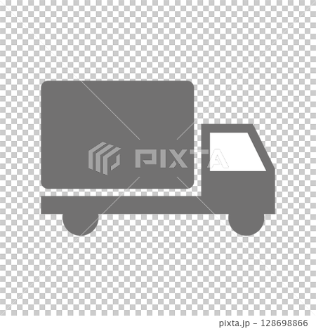 卡車的輪廓簡單圖標 128698866