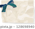 ベクター素材の落ち着いたリボンのかかった封筒 128698940