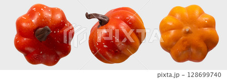 Colorful Pumpkins Celebrating Halloween and Thanksgiving During Autumn Festivities 128699740