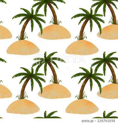 seamless pattern on the theme of ocean, sea - illustrations for your design seamless pattern on the theme of ocean, sea - illustrations for your design 128701038