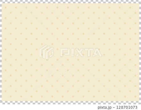 シンプルなドットパターンの背景素材　ベージュ 128701073
