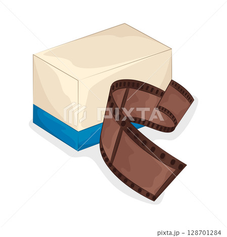 Illustration of film strip 128701284
