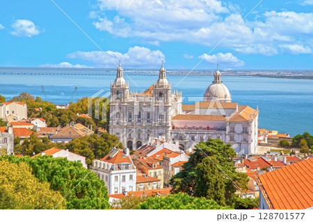 Close view of Sao Vicente de Fora church in Lisbon Close view of Sao Vicente de Fora church in Lisbon 128701577