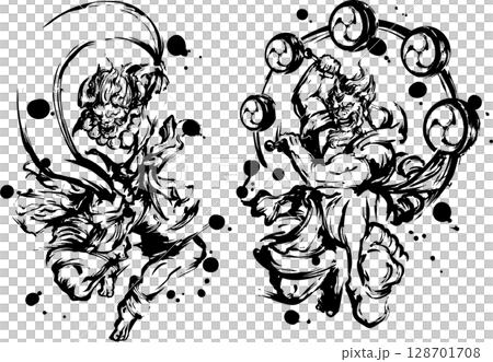 風雷神墨插畫 128701708