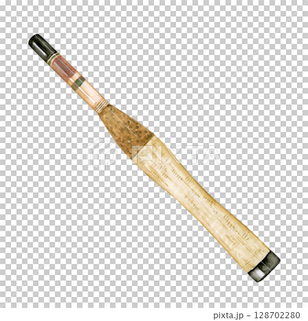 渓流釣り 川釣り 魚釣り テンカラ 水彩 イラスト 渓流釣り 川釣り 魚釣り テンカラ 水彩 イラスト 128702280