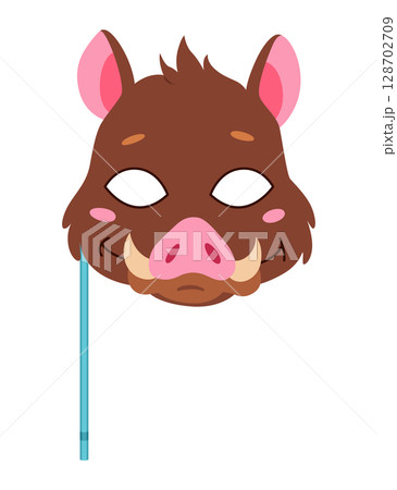 Adorable and Colorful Cartoon Boar Mask for Fun Kids Parties and Special Events Adorable and Colorful Cartoon Boar Mask for Fun Kids Parties and Special Events 128702709