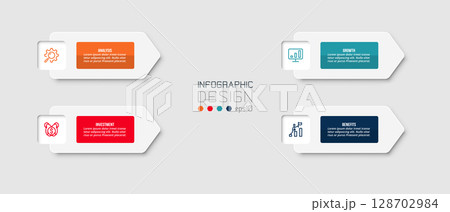Infographic template business concept with workflow. 128702984