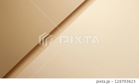 Paper layer diagonal with brown and smooth color with shadow for background presentation 128703623
