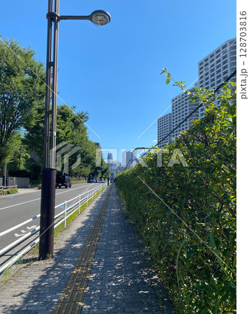 晴れた日の歩道 128703816