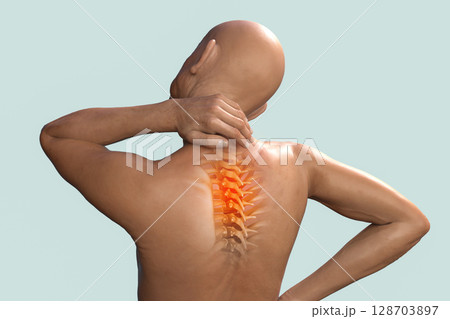 Spine pain, neck pain Spine pain, neck pain 128703897