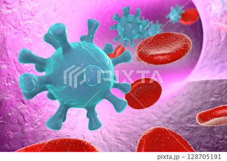 HIV in blood 128705191