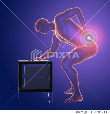 Human spine pain, backache, back pain 128705211