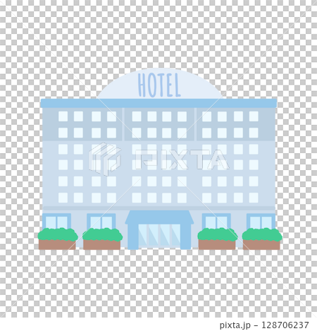 飯店建築插圖 128706237