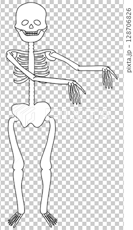 cute Halloween cartoon elements in Skeleton and flower theme cute Halloween cartoon elements in Skeleton and flower theme 128706826