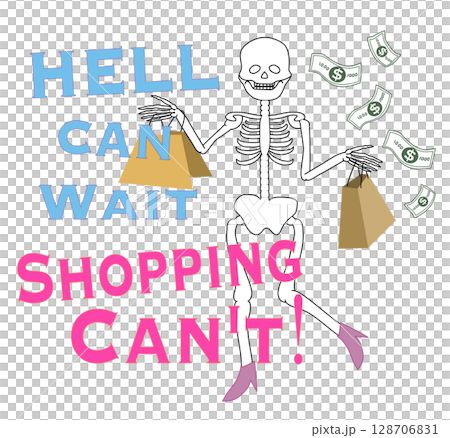 Cute Halloween typography for t-shirts design or decorated advertising sign, promotional banner for Halloween sales 128706831