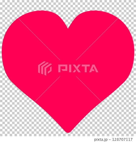 A simple and passionate heart symbol illustration in deep pink 128707117