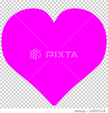 A simple and eye-catching illustration of a heart symbol in neon pink A simple and eye-catching illustration of a heart symbol in neon pink 128707118