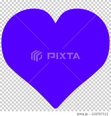 A simple and mysterious heart symbol illustration in vibrant purple A simple and mysterious heart symbol illustration in vibrant purple 128707121