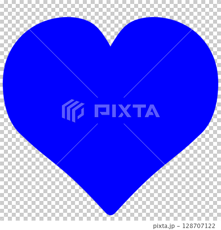A simple and calming illustration of a heart symbol in deep blue A simple and calming illustration of a heart symbol in deep blue 128707122