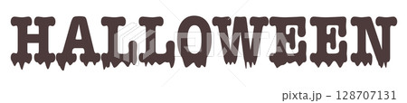 cute Halloween typography 128707131