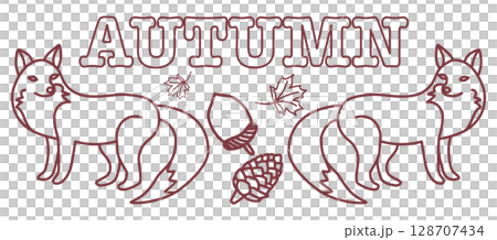 Cute autumn pattern for sublimation design, perfect for printing on t-shirts, tote bags, or other products 128707434