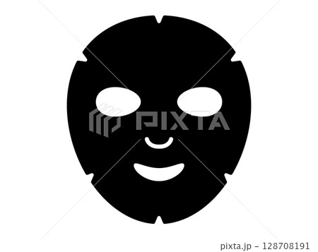 フェイスパックのアイコン　モノトーン 128708191