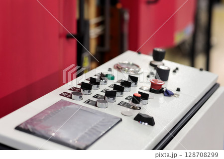 control panel of horizontal band saw machine control panel of horizontal band saw machine 128708299