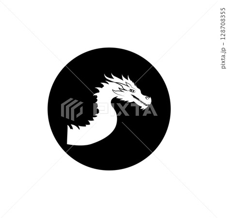 Dragon Snake Logo Design Vector Illustration Dragon Snake Logo Design Vector Illustration 128708355